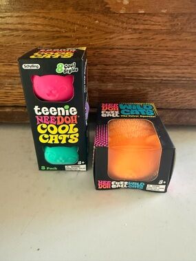 Teenie Needoh Cool Cats 3-Pack Kids Toy - & Orange Fuzz Ball wild cats